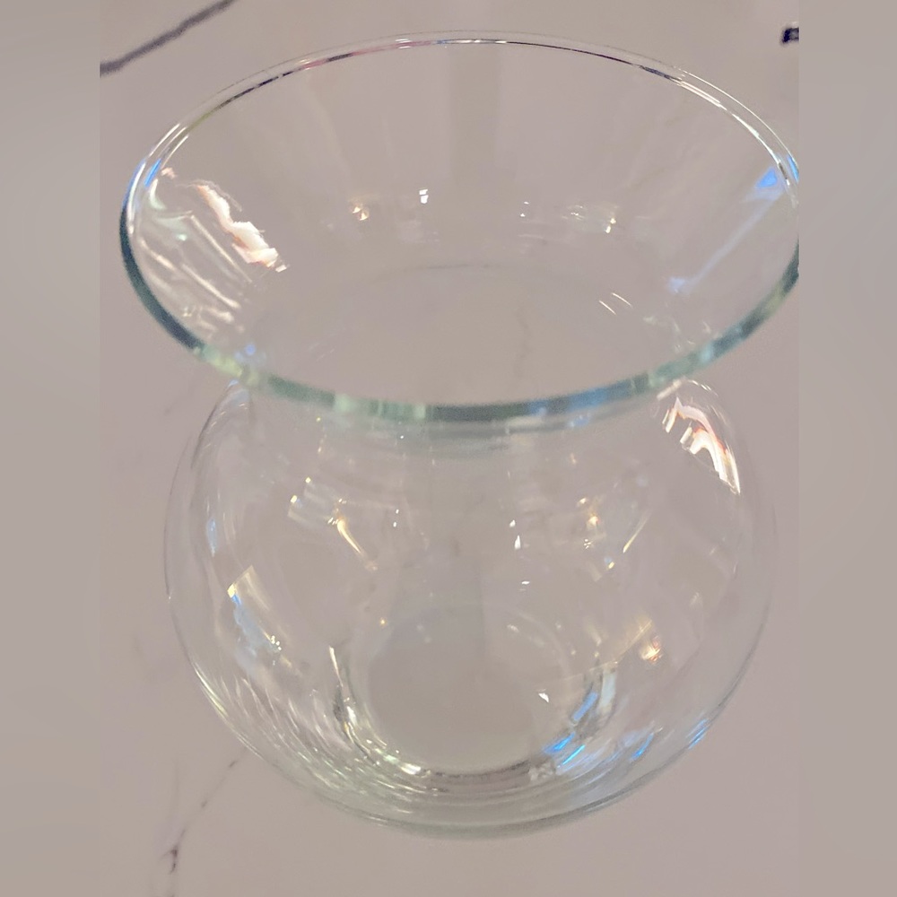 Clear Glass Curved Flower Vase